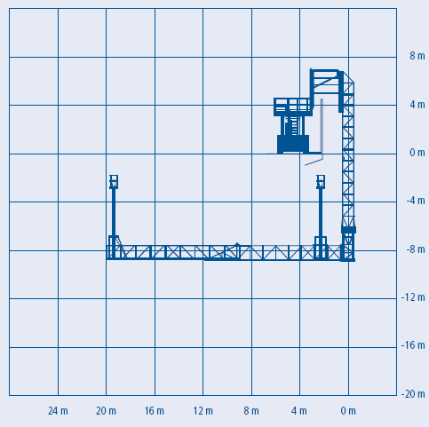 Mostní prohlížečka MBI 210-2/S s hydraulickým sedlem LSW (schéma)
